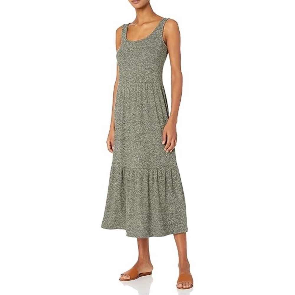 Daily Rutual Women's Cozy Knit Rib Sleeveless Tiered